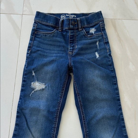 Wonder Nation girls Blue Distressed Flare Jeans - Picture 2 of 4